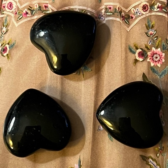 Black Obsidian hearts (3) - Picture 4 of 5